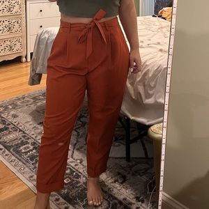 ASOS Petite Woven Peg Pants with Tie